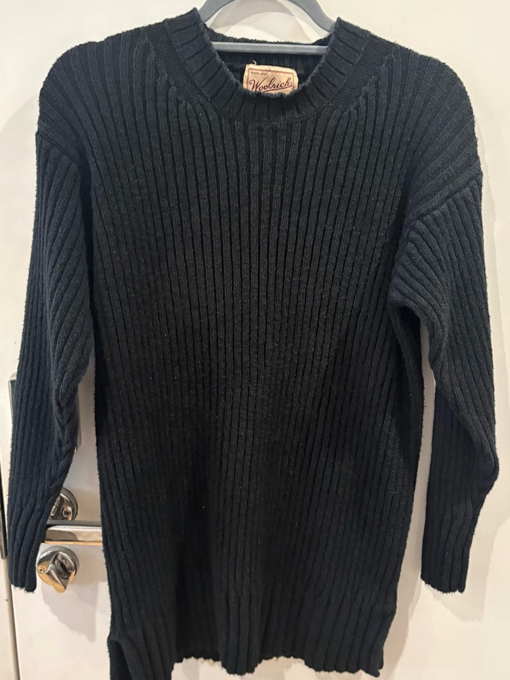 Woolrich Vintage Women’s Black Ribbed Crewneck Sweater Size S